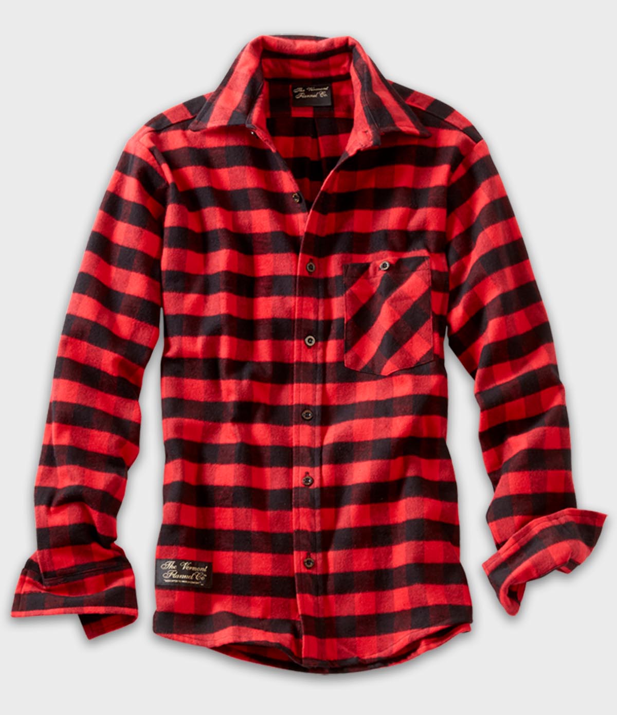 Men's Buffalo Plaid Flannel Shirt - Long Sleeve, Purple Checkered, Brushed Cotton Blend, Regular Fit