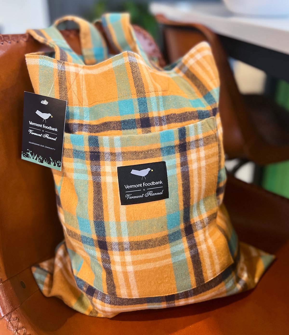 Flannel Tote Bag - Wren