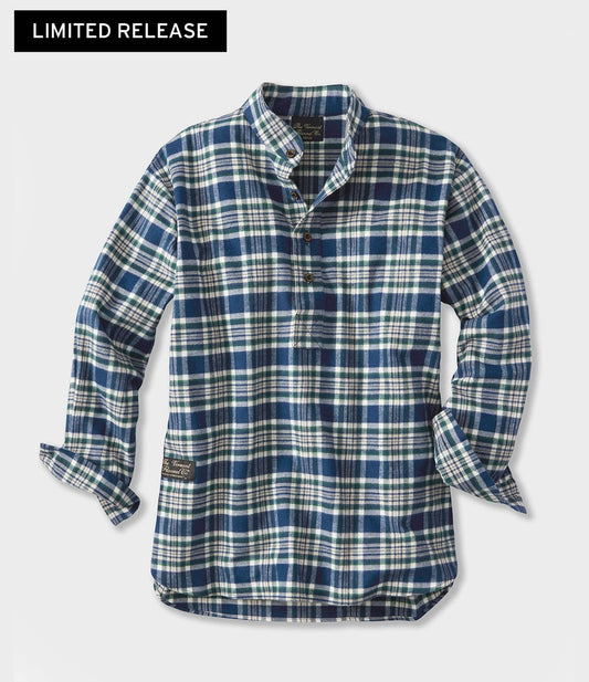Henley Flannel Shirt - Maine Pine