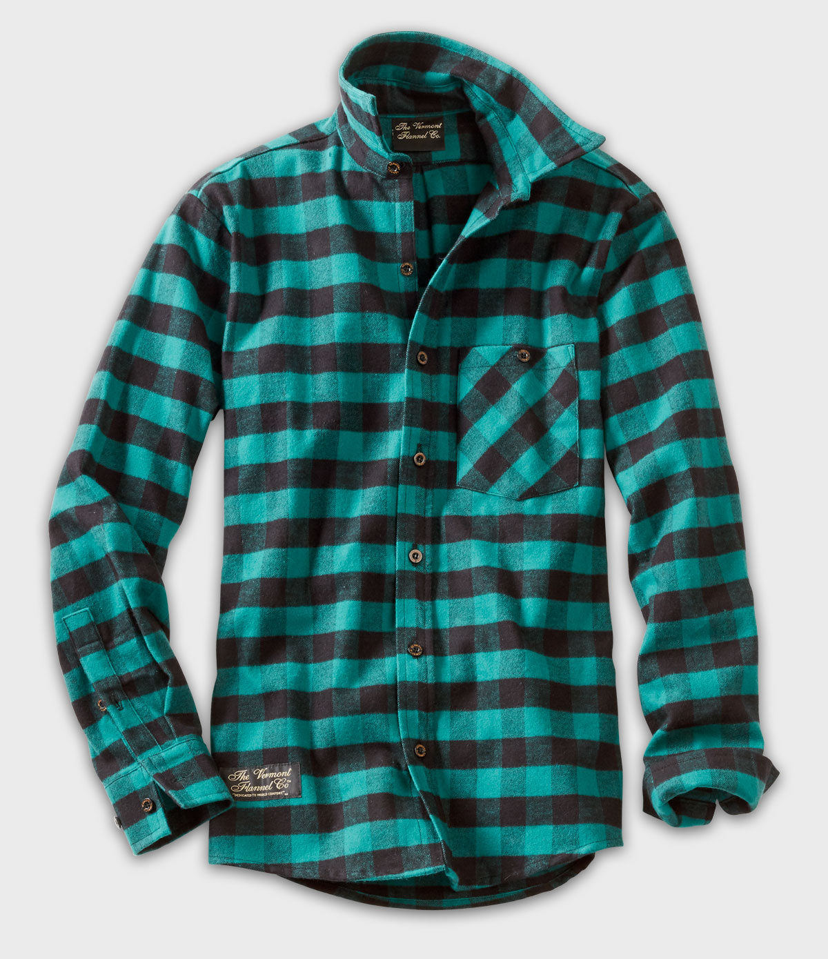 Fitted Flannel Shirt - Green Buffalo – Vermont Flannel