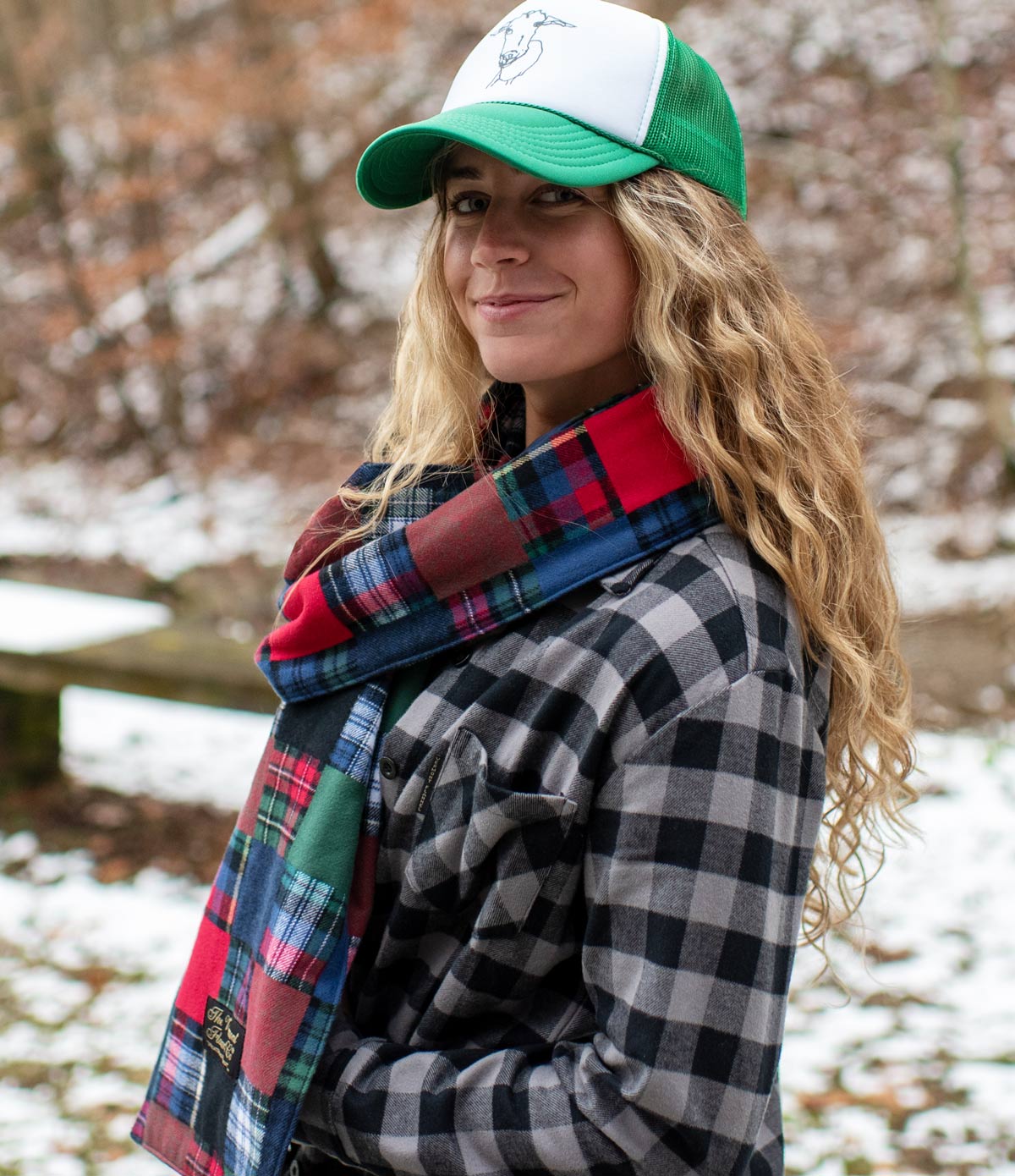 Luxury Flannel Scarf - Patchwork | Handcrafted USA - The Vermont