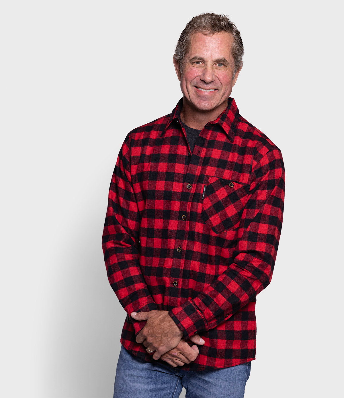 Fitted Flannel Shirt - Red Buffalo