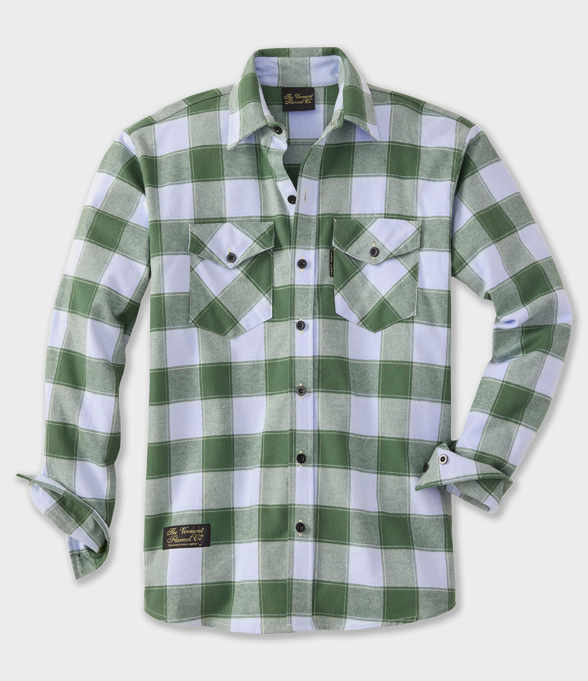 Mens Flannel Shirt - Frozen Pine | Handcrafted USA S Mens Flannel Shirt - Frozen Pine | Handcrafted USA S