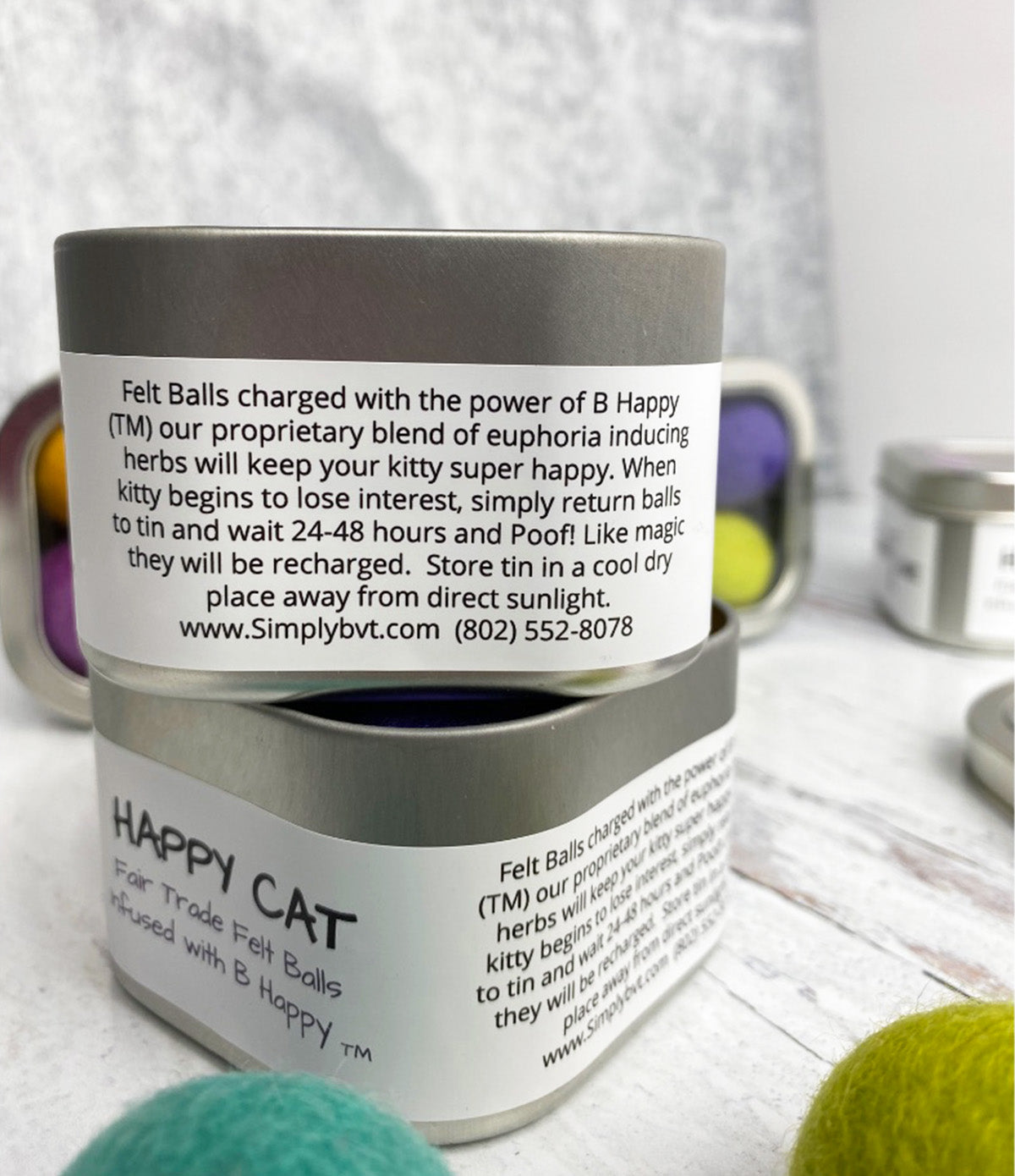 CATNIP INFUSED BALLS WITH TIN
