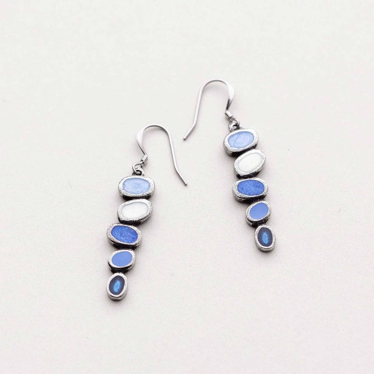 Tango/Glacier Wire Pewter Dangle Earrings