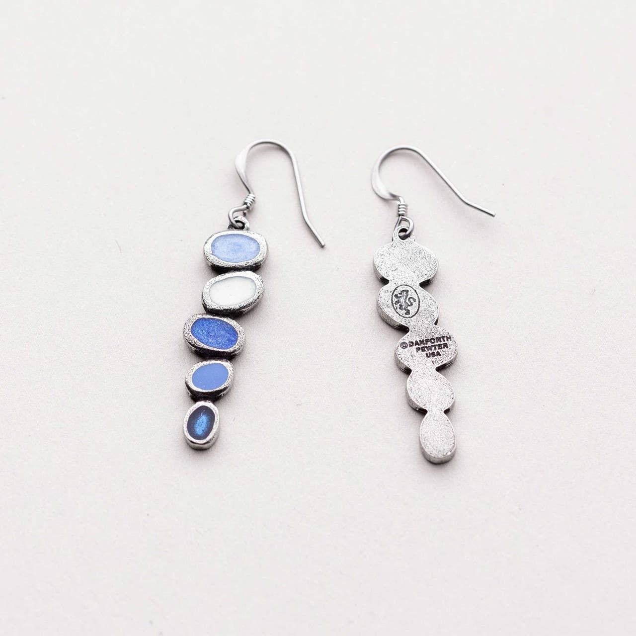 Tango/Glacier Wire Pewter Dangle Earrings