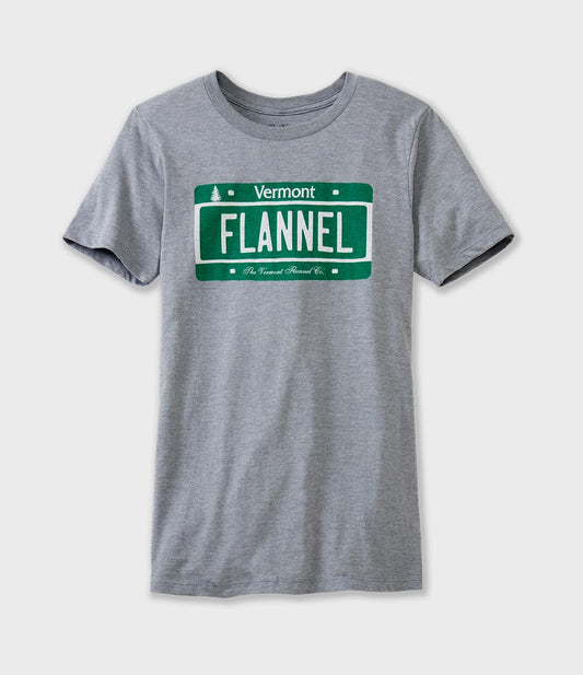 Vermont Flannel License Plate Graphic T-Shirt