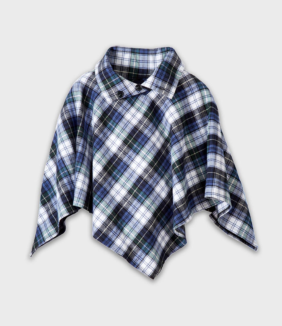 Flannel Poncho or Shawl Handcrafted USA The Vermont Flannel Co
