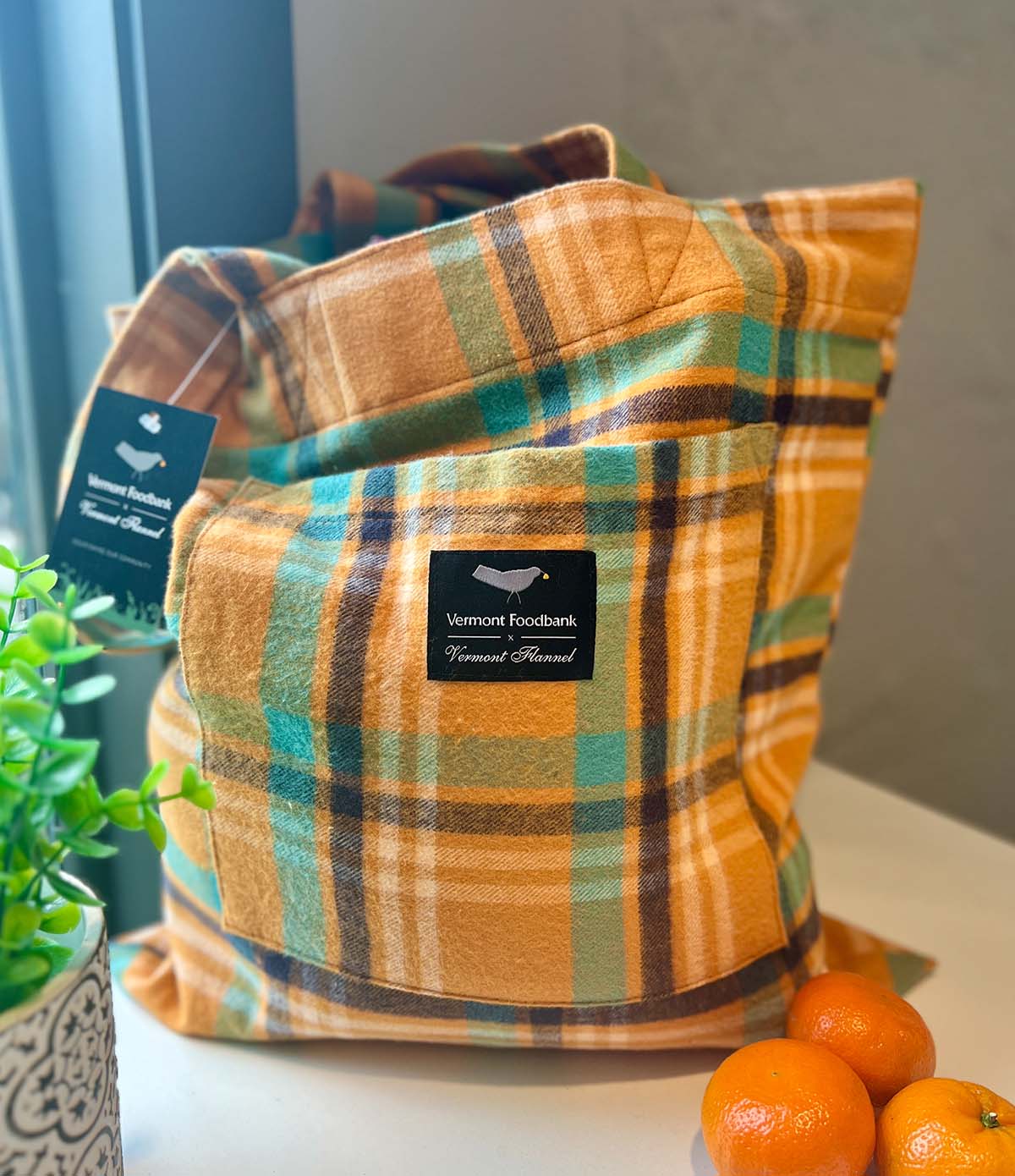 Flannel Tote Bag - Wren