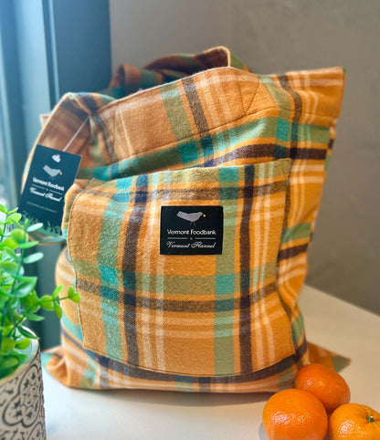 Flannel Tote Bag - Wren