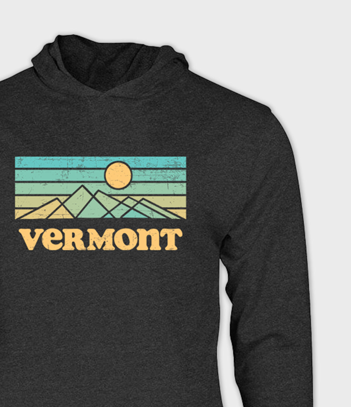 Hooded Long Sleeve Graphic Tee - Abstract Mansfield