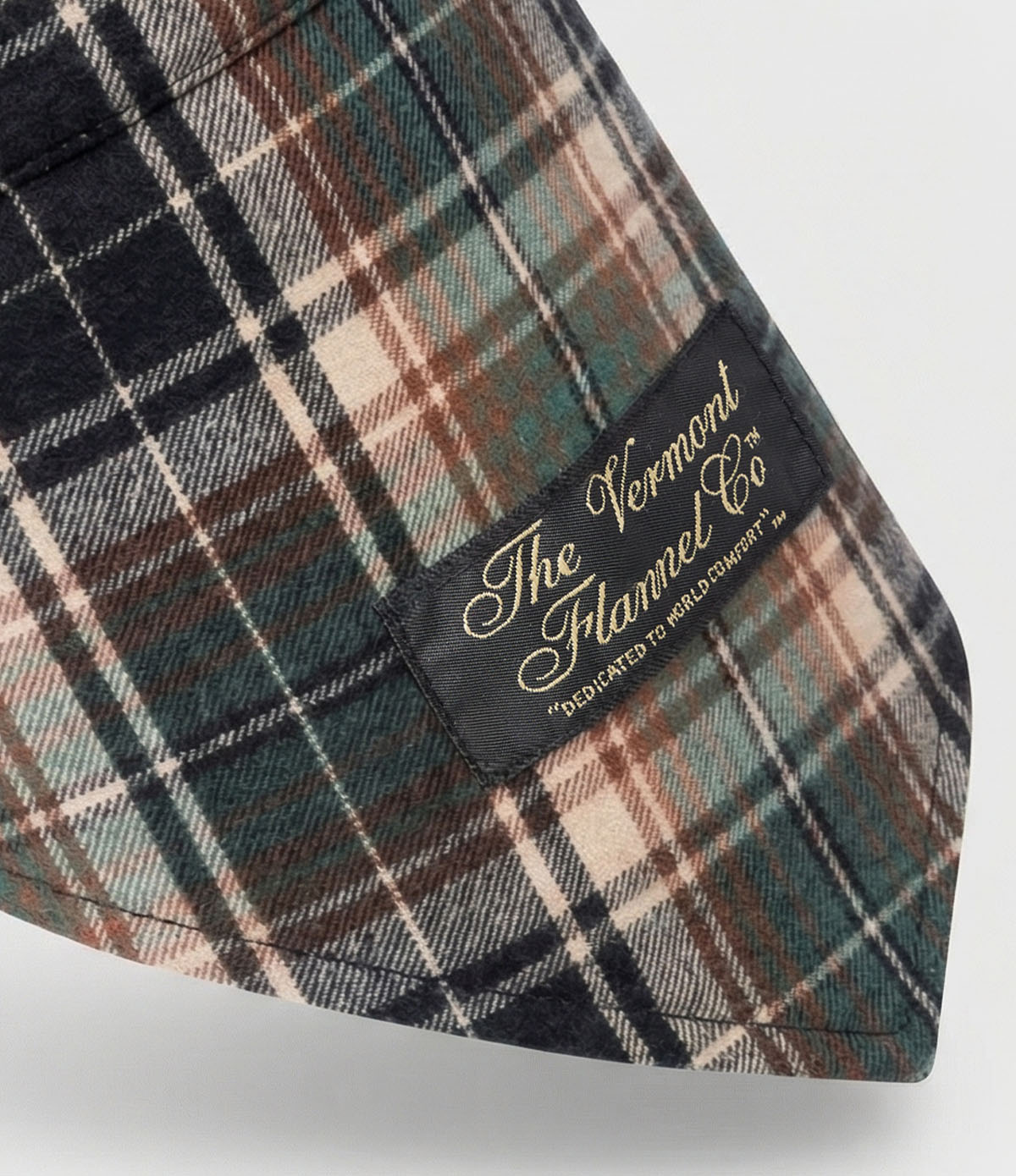 Organic Flannel Dog Bandana – Earth | Natural Vermont Style