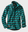 Fitted Flannel Shirt - Green Buffalo