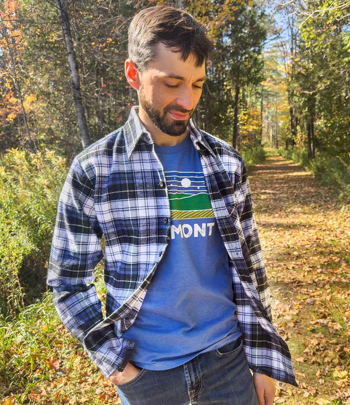 Vermont Dreams Blue Graphic T-Shirt