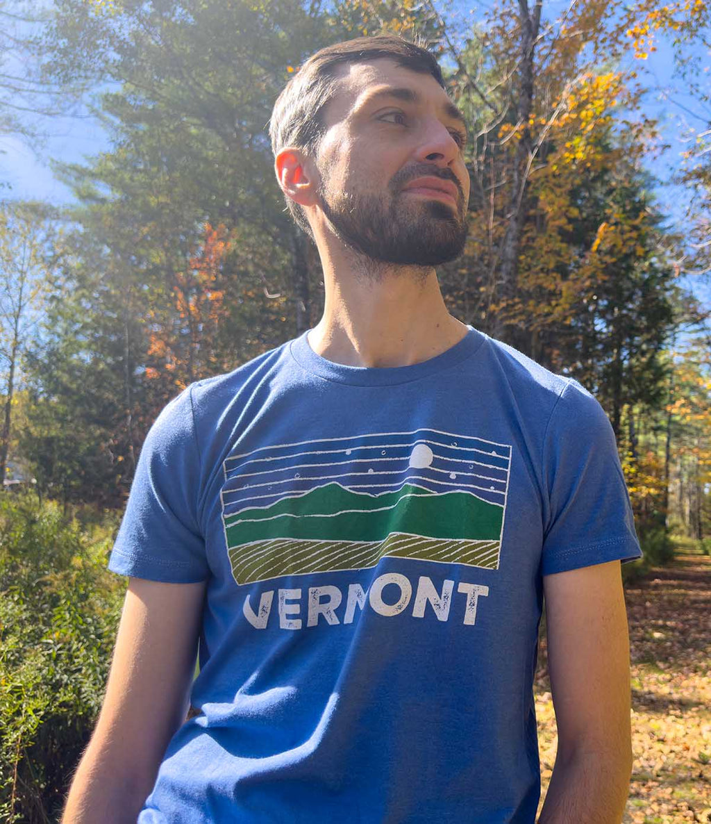 Vermont Dreams Blue Graphic T-Shirt