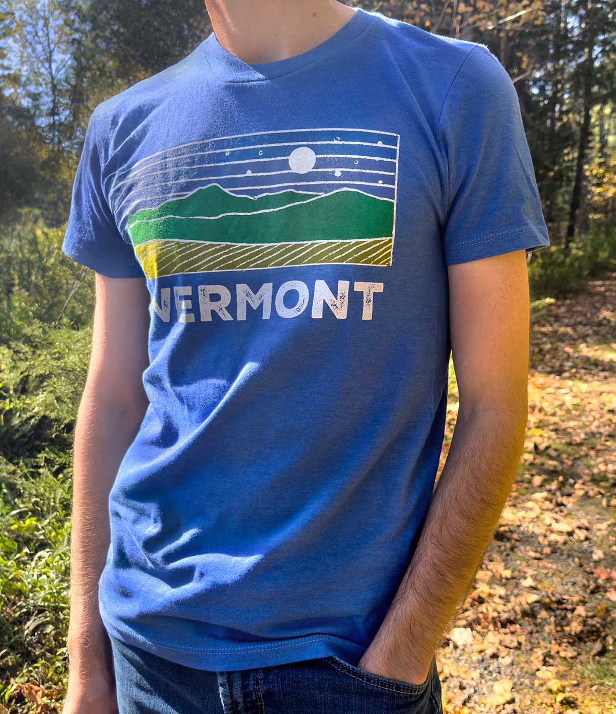 Vermont Dreams Blue Graphic T-Shirt