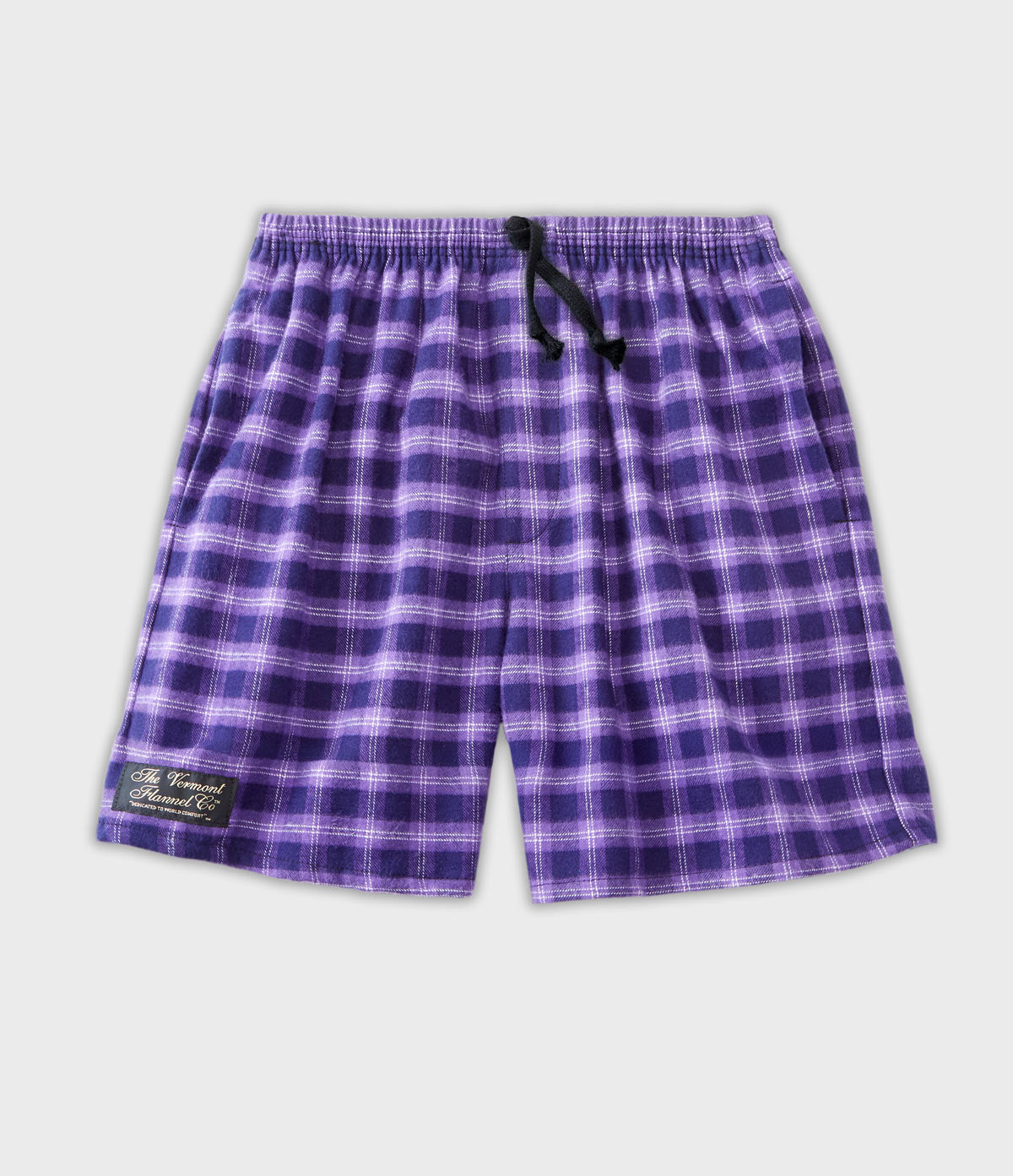 Flannel Lounge Shorts - Purple Maze
