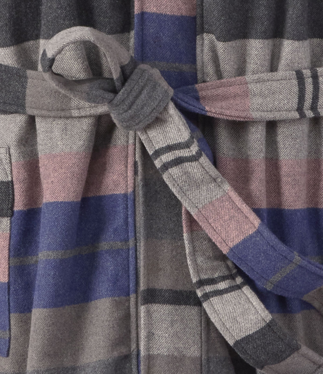 Luxury Flannel Robe – Forge Stripe | Heavyweight Organic Cotton ...