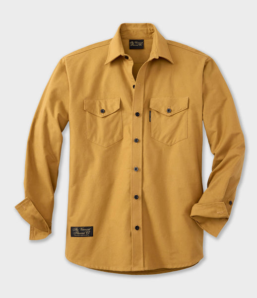 Chamois Men's Classic Flannel Shirt – Gold | USA-Made – Vermont