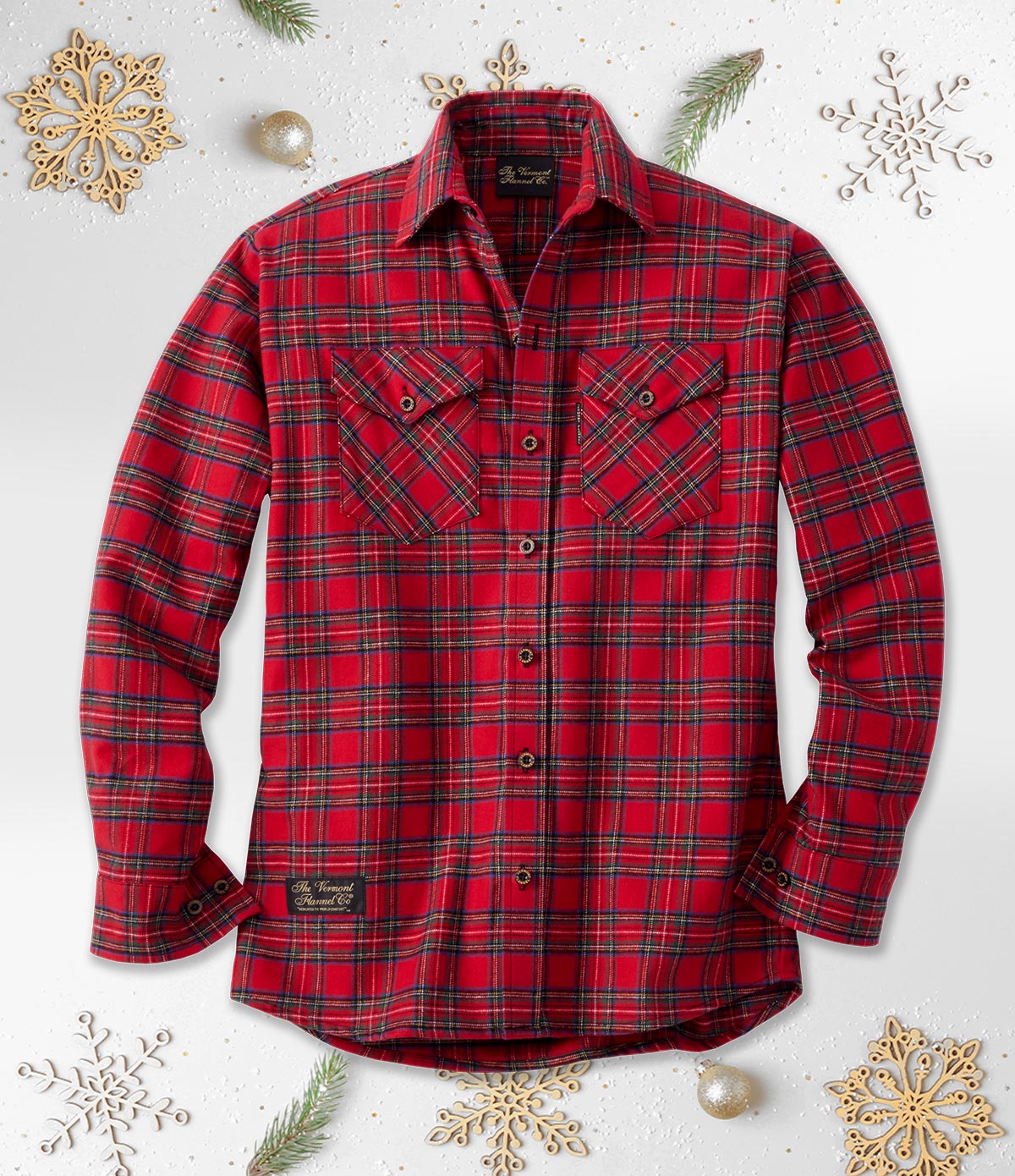 Men's Classic Flannel Shirts - Holiday