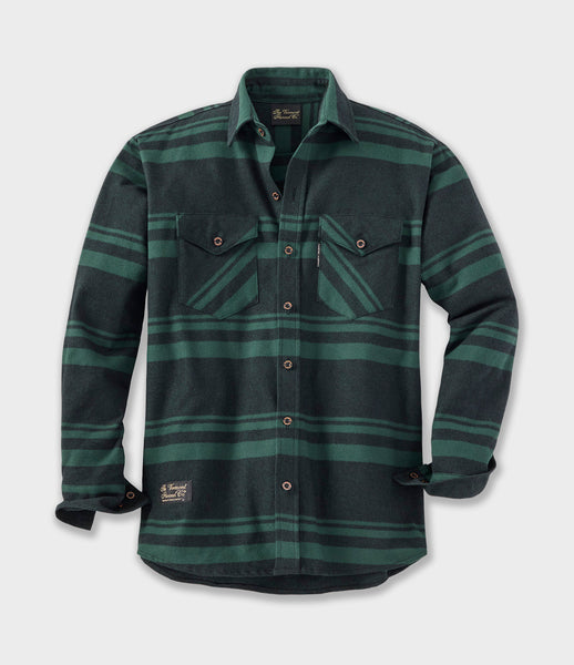 Men's Classic Flannel Shirt - Mansfield Stripe Green – Vermont Flannel