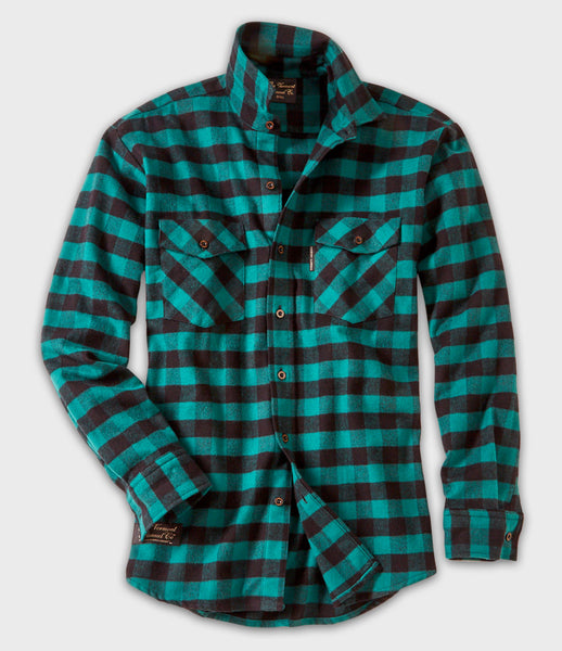 Men's Classic Flannel Shirt - Green Buffalo – Vermont Flannel