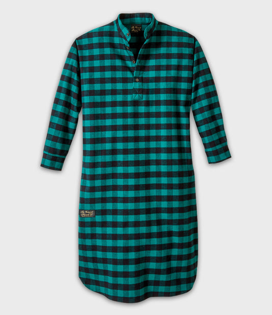 Long Night Shirt - Green Buffalo