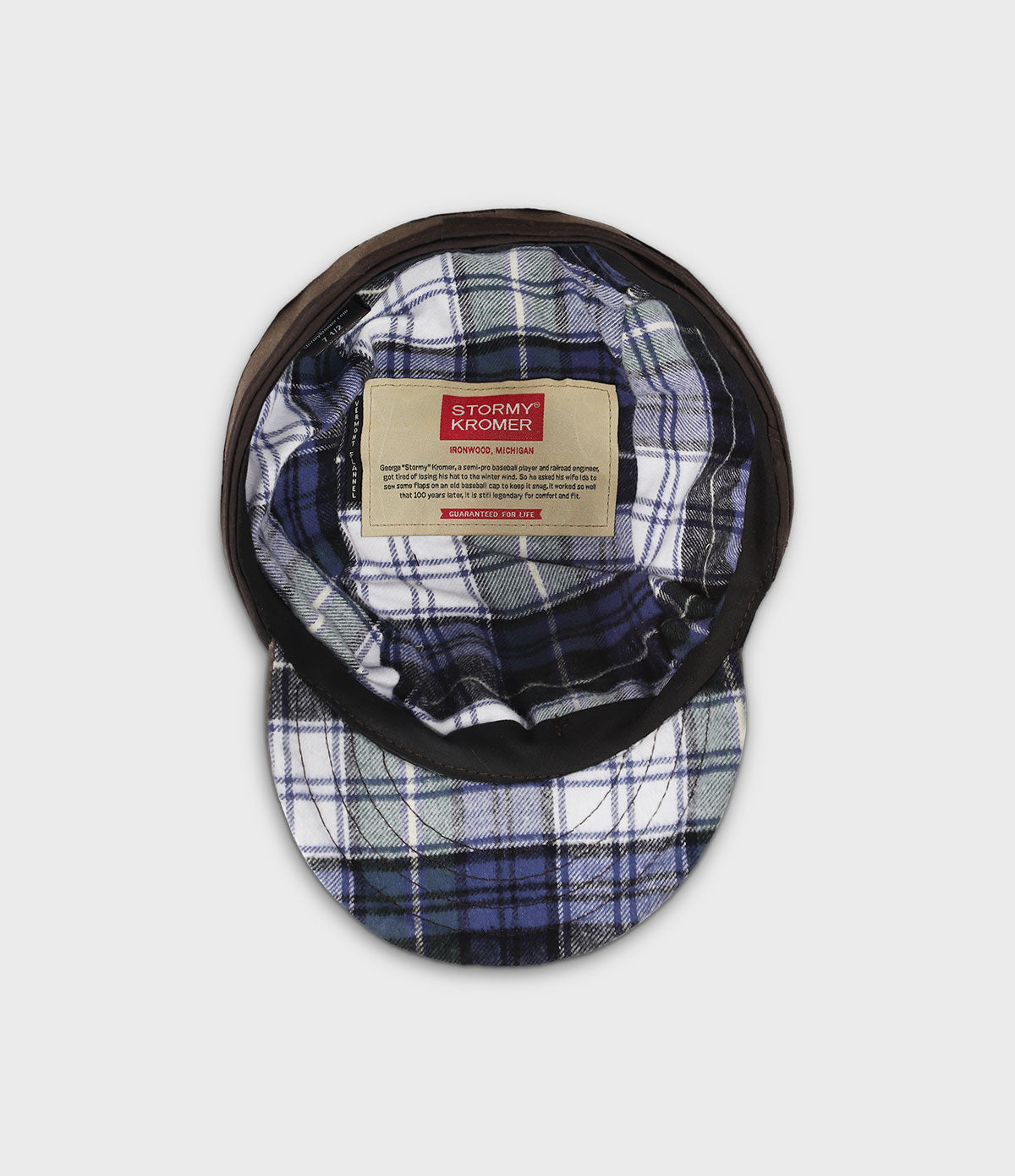Stormy Kromer Flannel Lined Waxed Cotton Cap - Campbell