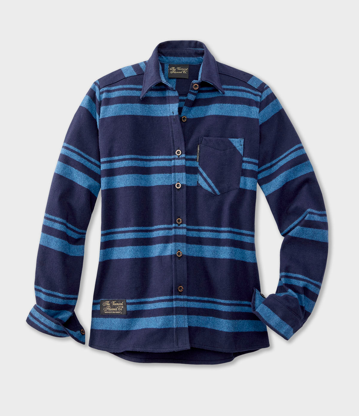 Women's Classic Flannel Shirt - Mansfield Stripe Blue