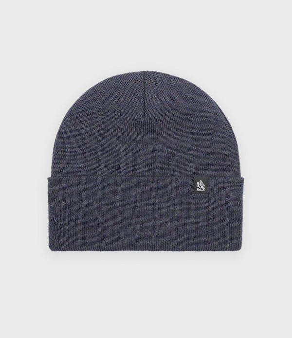 Blue Wool Cuffed Beanie