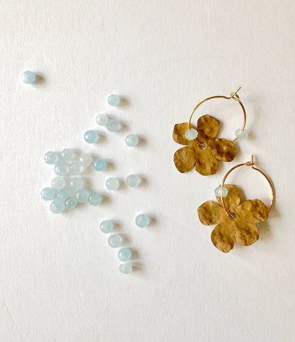 Found & Feral Earrings - Light Blue Aquamarine Fleur