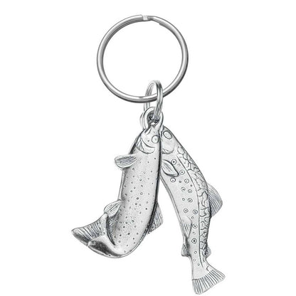 Trout Pewter Keyring